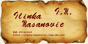 Ilinka Mašanović vizit kartica